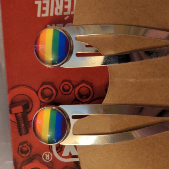 Pride Handmade Hair Clips 2 pc NEW - Picture 3 of 5